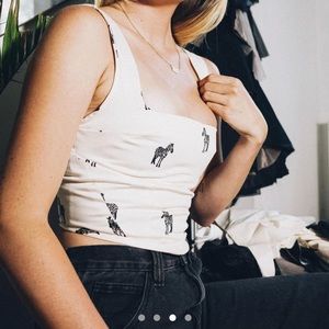 Custom handmade corset top XS zebra print